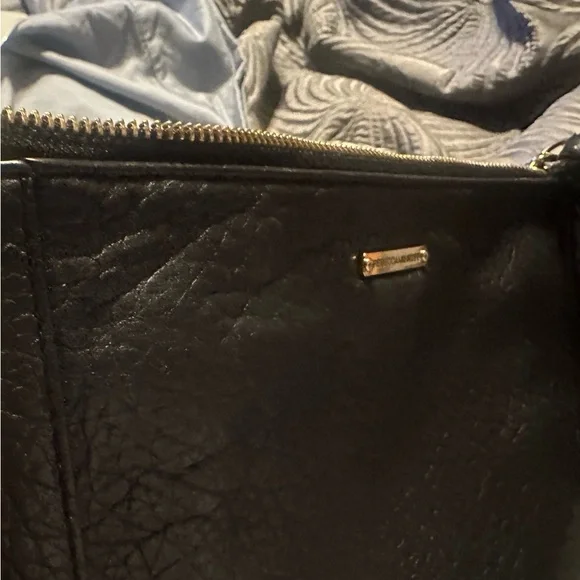 Rebecca Minkoff Black and Gold Studded Clutch box 4 - Picture 6 of 16